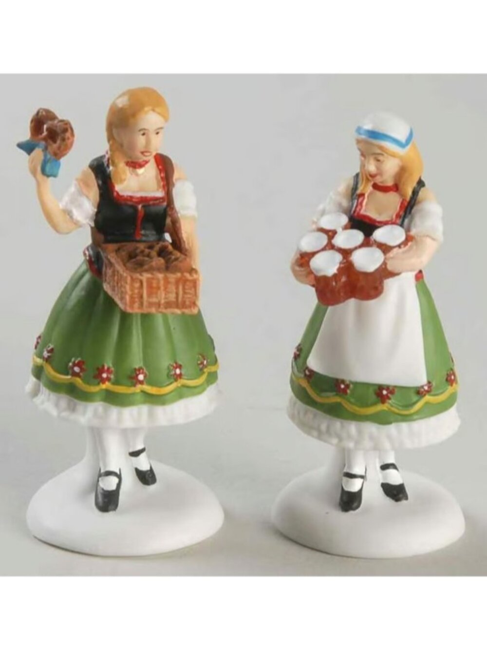 Department 56 Pretzels & Beer (Set of 2) Figurines Alpine Village #808777 RARE